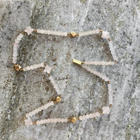 MERKABAH rose quartz necklace