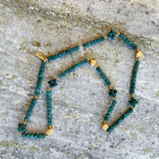 MERKABAH malachite necklace