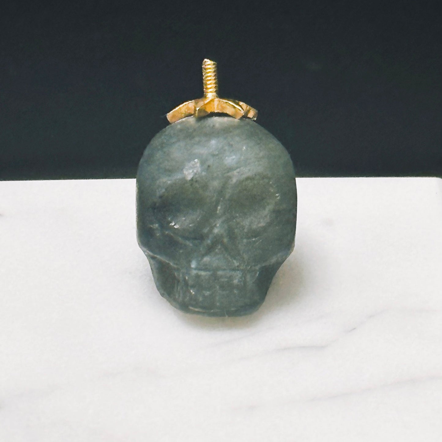 MERKABAH labradorite skull pendant