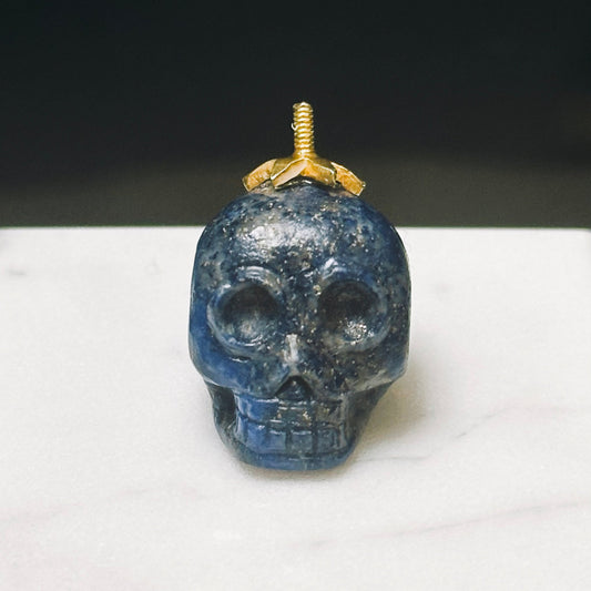 MERKABAH lapis lazuli skull pendant