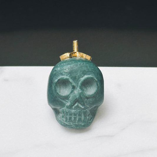 MERKABAH malachite skull pendant