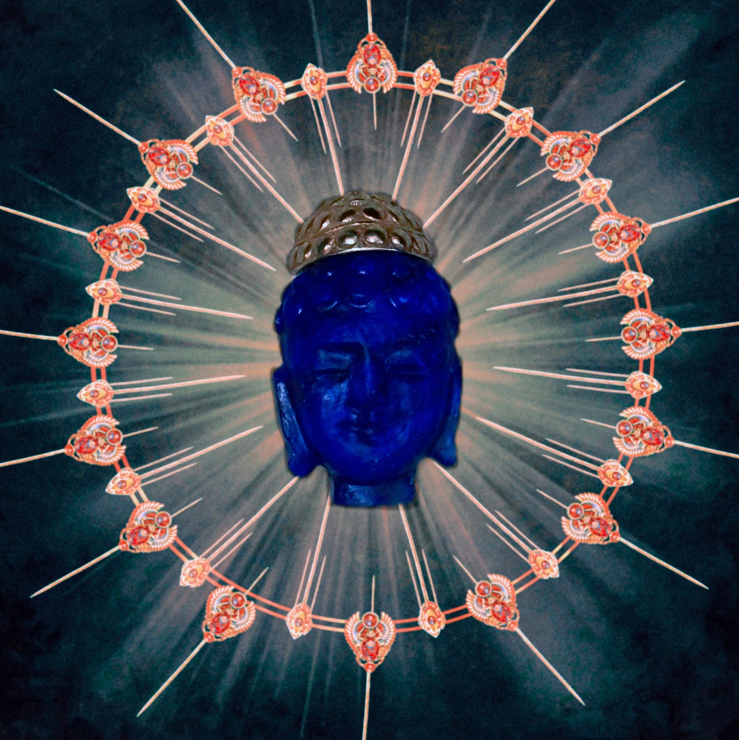 MERKABAH Lapis Lazuli Buddha pendant