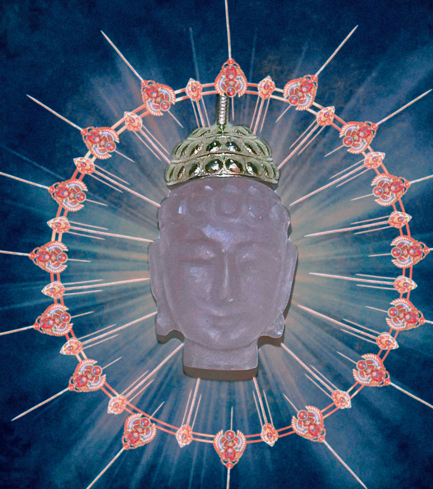 MERKABAH Rose Quartz Buddha pendant
