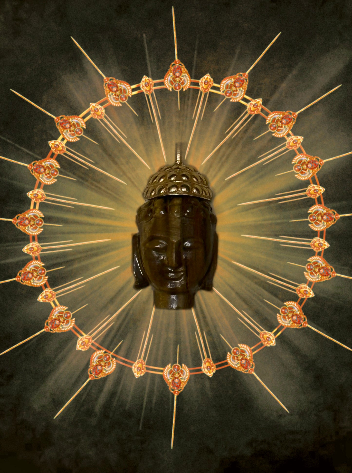 MERKABAH Tiger Eye Buddha pendant
