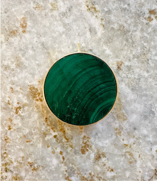 MERKABAH Shri Yantra Malachite pendant