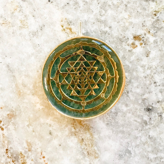 MERKABAH Shri Yantra Amazonite pendant