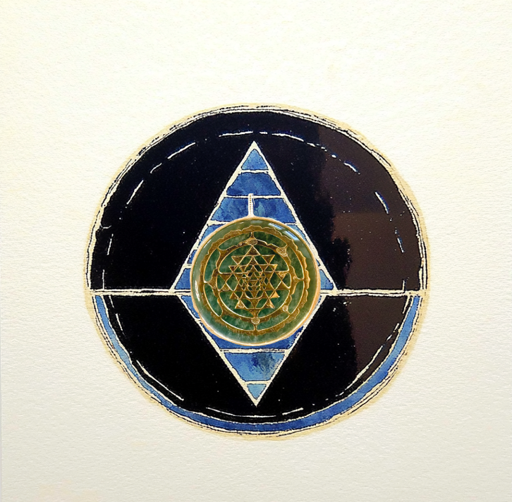 MERKABAH Shri Yantra Amazonite pendant