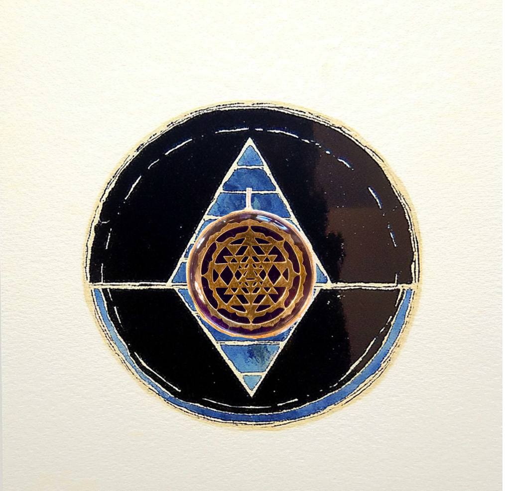 MERKABAH Shri Yantra Amethyst pendant