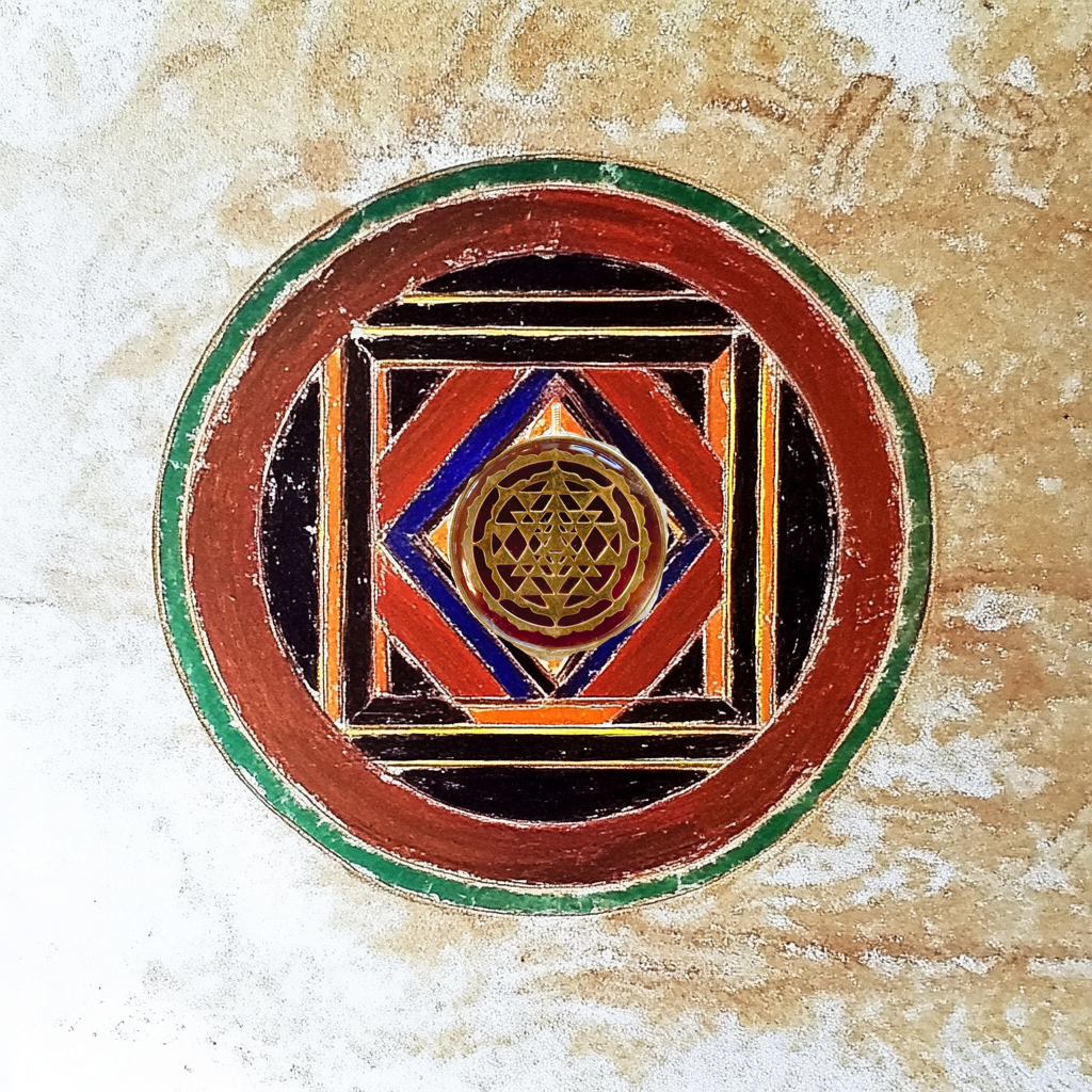 MERKABAH Shri Yantra Carnelian pendant