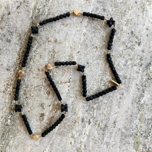 MERKABAH black obsidian necklace