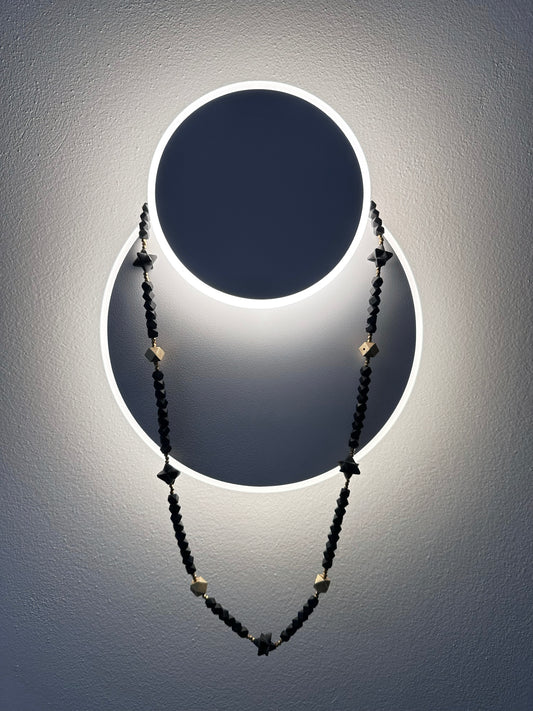 MERKABAH black obsidian necklace