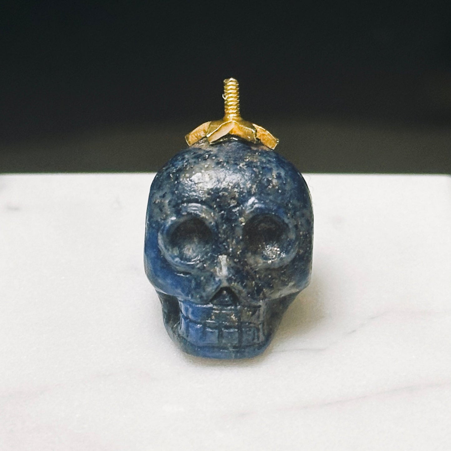 MERKABAH lapis lazuli skull pendant