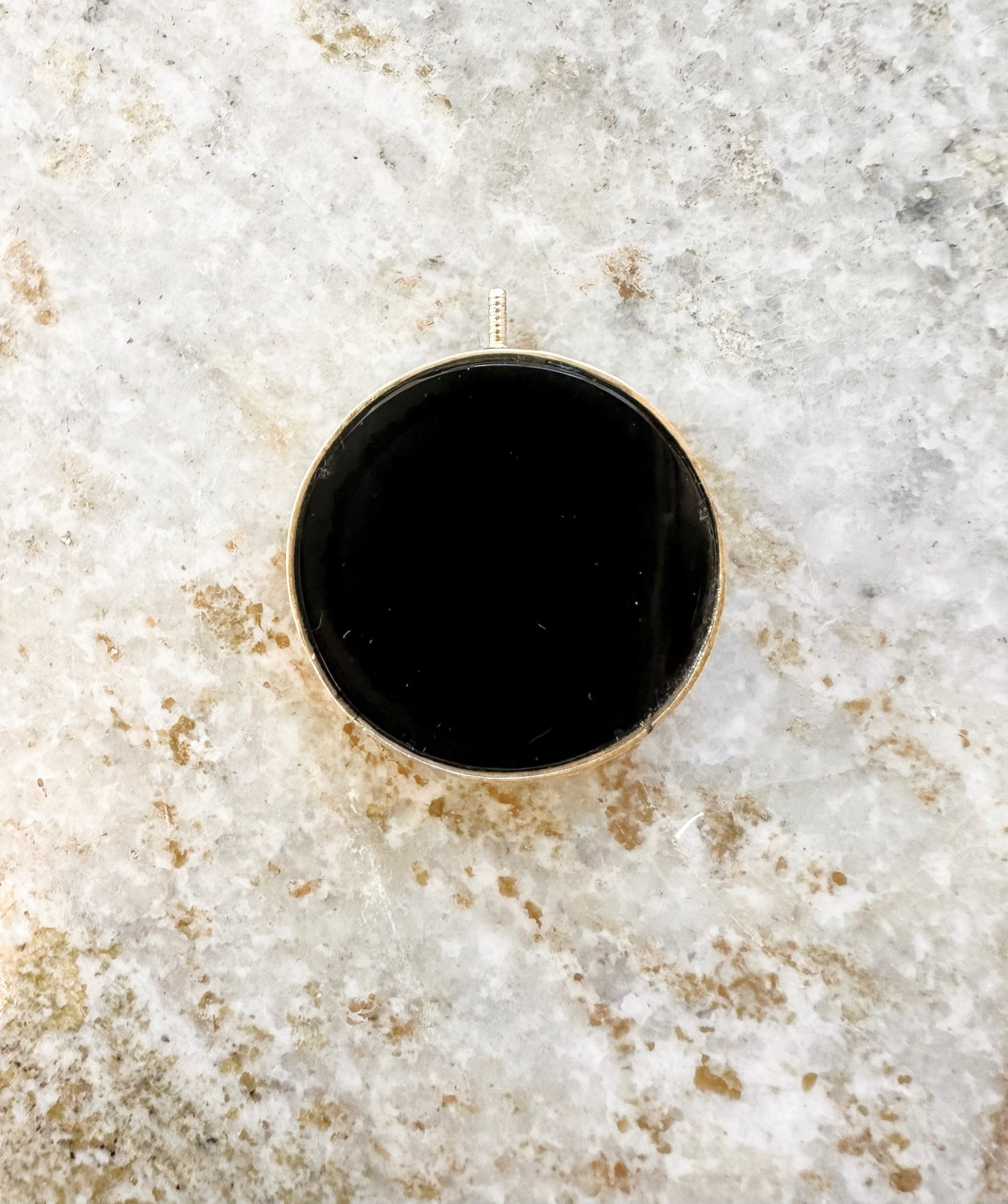 MERKABAH Shri Yantra Black Obsidian pendant