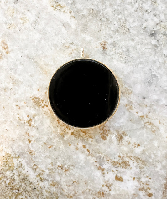 MERKABAH Shri Yantra Black Obsidian pendant