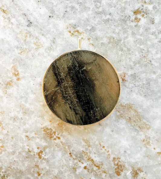 MERKABAH Shri Yantra Tiger Eye pendant
