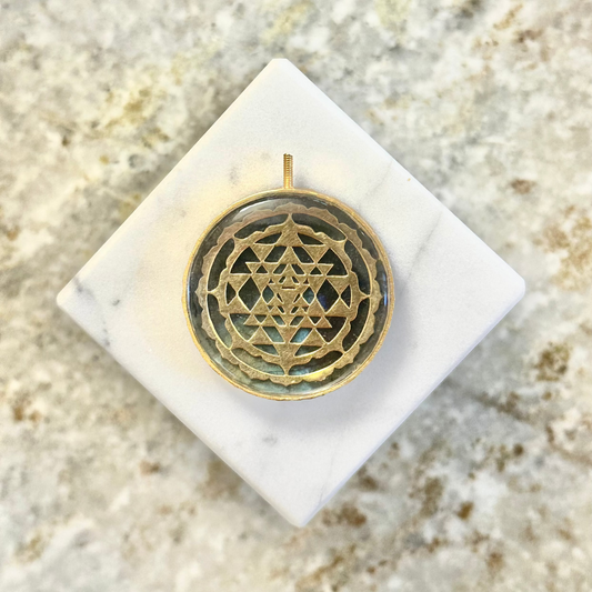 MERKABAH Shri Yantra Labradorite pendant